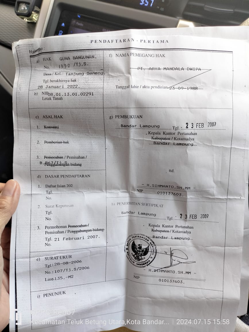 Dijual Cepat Rumah Bersih di Perumahan Tanjung Raya Permai, Tanjung Senang, Balam